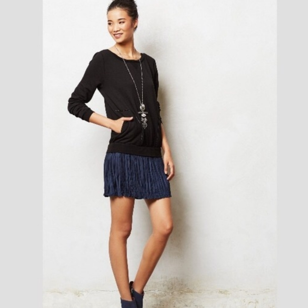 ANTHROPOLOGIE BORDEAUX DYAD SWEATSHIRT DRESS S - Picture 2 of 11